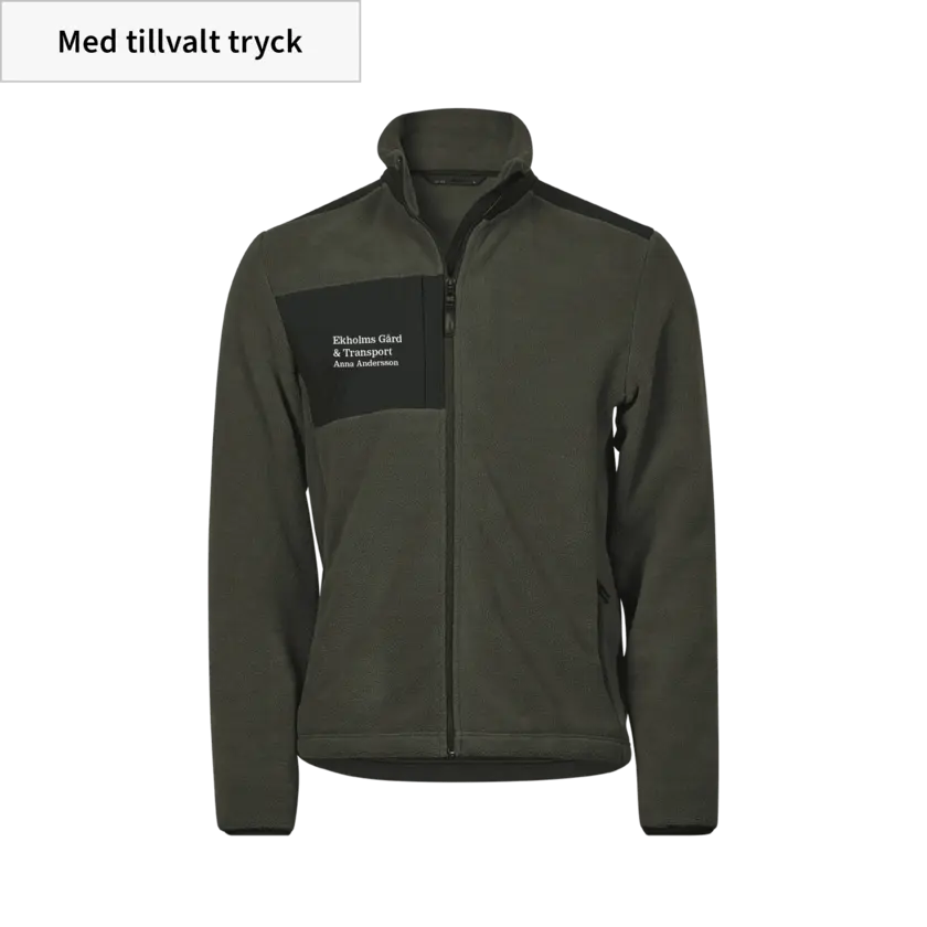 fleece med namn- och gårdsnamn fram