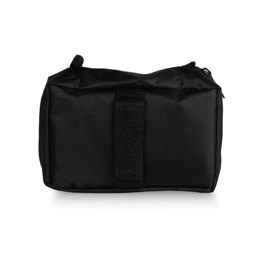 svart first aid kit väska bakifrån