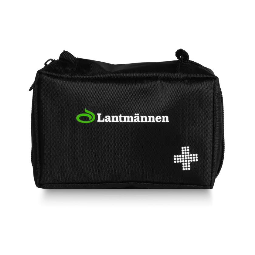 first aid kit väska med lantmännen logga